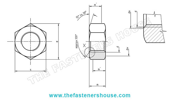 DIN 6915 Hex Nut / ISO 7414 Hex Nut manufacturers exporters suppliers in india punjab ludhiana